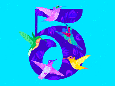 5 ~ Cinco colibríes