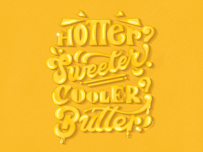 Smooth Like Butter bts butter handlettering illustration lettering lyrics pop procreate song typogaphy