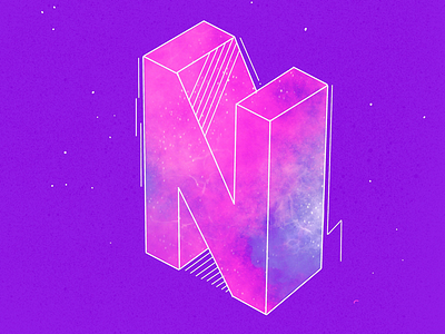 N — Nebula 36daysoftype lettering nebula space