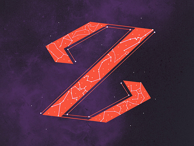 Z — Zodiac 36daysoftype lettering space zodiac