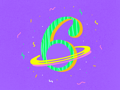6 — 6th Planet, Saturn 36daysoftype lettering space