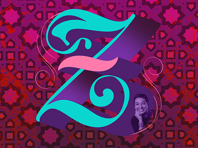 Z ~ Zainab Salbi 36daysoftype 36daysoftype z dropcap fearless females lettering women z zainab salbi