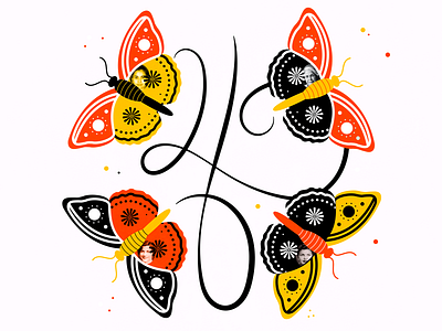 4 ~ The Maribal Sisters 36days 4 36daysoftype fearless females las mariposas lettering maribal sisters