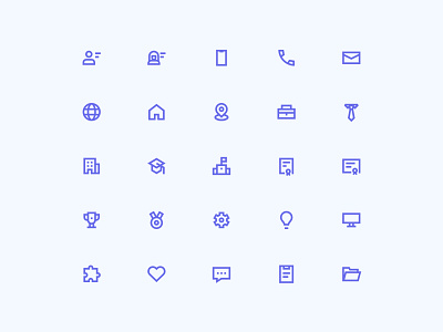 Curriculum Vitae Icon Set