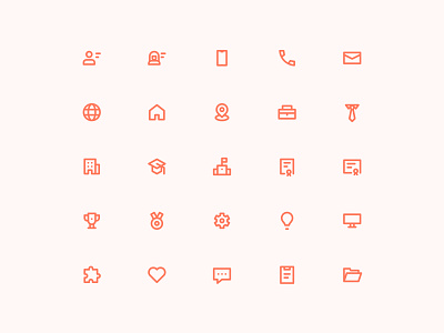 Curriculum Vitae Icon Set