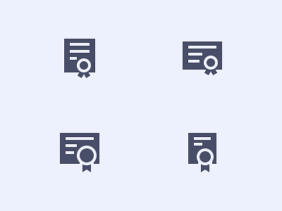 certificate glyph icon