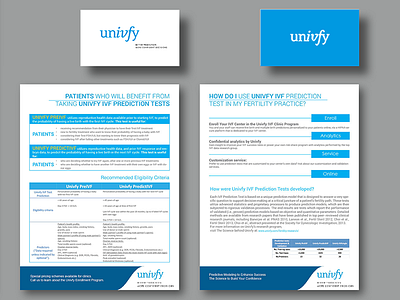 Factsheet design for univfy