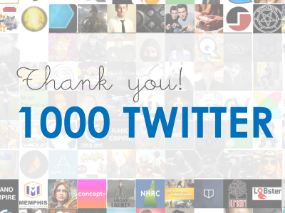 1000 Twitter followers fans graphics twitter
