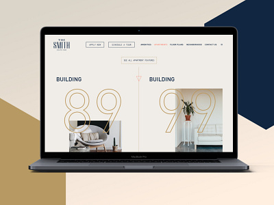 The Smith branding typography web design