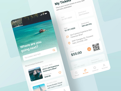 Hornblower App Exploration | Booking App Redesign app booking clean design hornblower interface ios minimal mobile ocean ticket ui uidesign user interface ux white