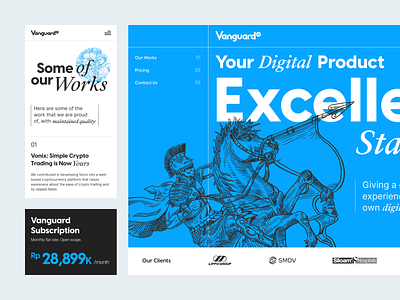 Vanguard CX | Website Design clean company profile design landing page layout minimal typography ui user interface ux web design website