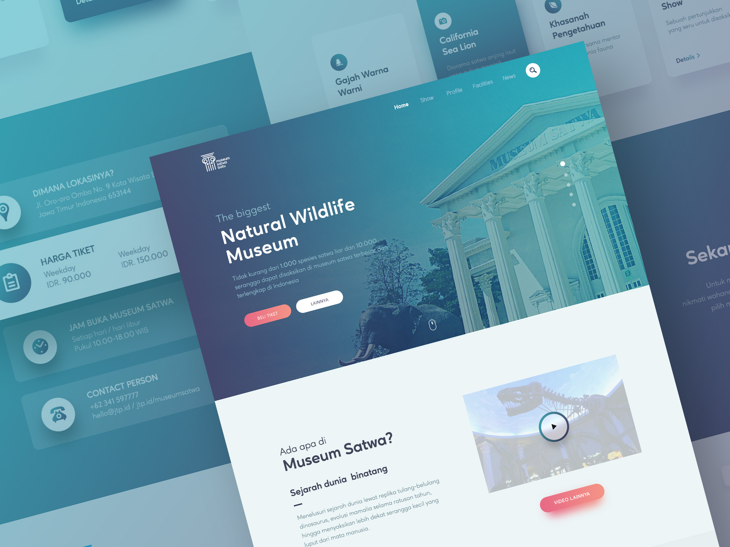 Landing Page Concept Museum Satwa By Chandra Mudha Mahendra On