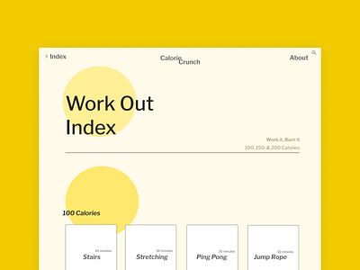 Calorie Crunch Workout Index