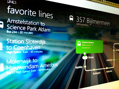 Windows Mobile 7 Metro interface - transport App