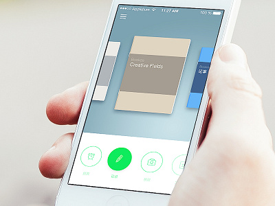 Notes APP green interface ios7 notes ui yuhan