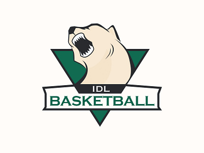 Basketball team logo basketball bear design logo yuhan