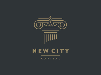 New City Capital branding capital column financial fund illustration investment logo