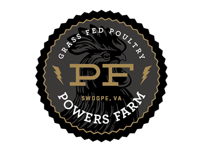 Powers Farm badge farm logo