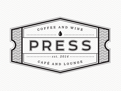 Press Coffee and Wine branding coffee wine