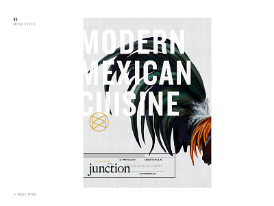 Junction / menu cover concept branding identity restaurant