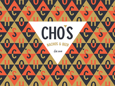 Cho's Nachos & Beer logo pattern