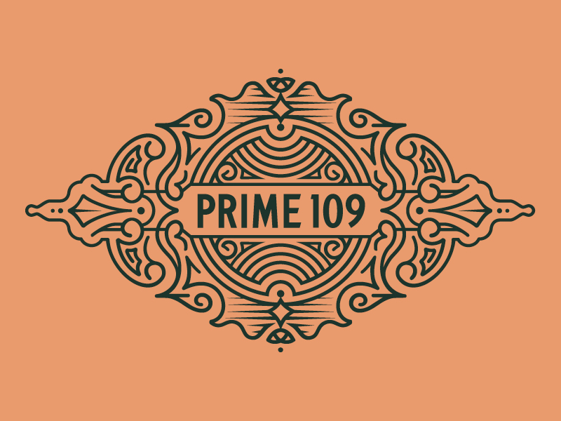 Prime 109 logo banking color identity logo prime restaurant steakhouse