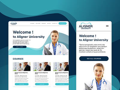 Aligner University angularjs app design dailyui dental design desktop doctor medical mobile responsive ui ui design uidesign uiux user interface ux uxui web design webdesign website