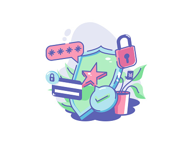 Firewall antivirus guardian for protect your file affinity design app design drawing icon illustration ui ux vector web