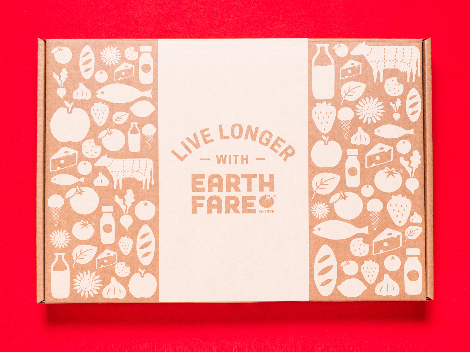 Earth Fare eCommerce Mailer Box design ecommerce grocery grocery online grocery store icon illustration packaging packaging design shipping specialty food vector