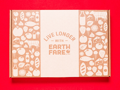 Earth Fare eCommerce Mailer Box design ecommerce grocery grocery online grocery store icon illustration packaging packaging design shipping specialty food vector
