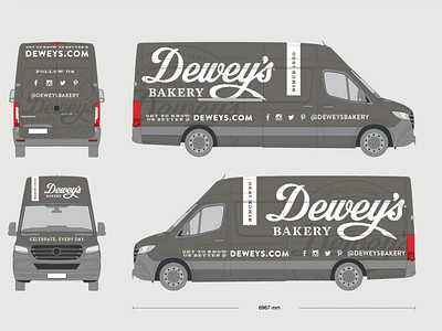 Dewey's Bakery Sprinter Van Concept bakery design food packaging packaging design specialty food vehicle wrap