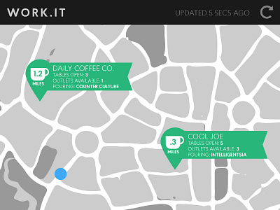 Daily UI 020 - Location Tracker 020 coffee dailyui freelance location tracker ui ux work