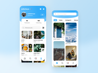 Profile Social App app design ui ui ux