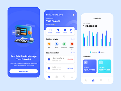 E-Wallet App app design ui ui ux ux