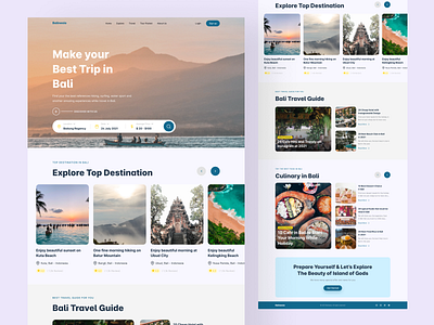 Balinesia - Travel Guide Web app design typography ui