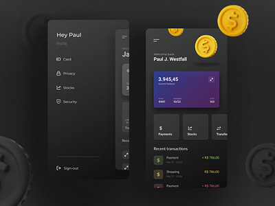 Dark Banking Mobile App