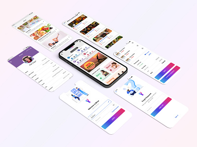 Diet App diet app exercise app healthy food app mobile app design ui ux design