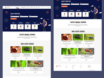 Pest Control Landing page design homepage design landing page design mockup design ui