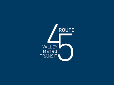 Bus Route 45 Logo 45 branding logo transit