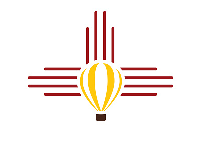New Mexico balloon new mexico red yellow
