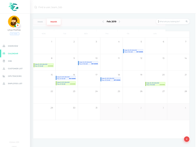 Calendar View app app interface beer calendar calendar icon design eleven18 job scheduler scheduling ui user experience design user interface design ux zoklean