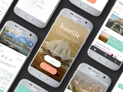 Travelife - Travel & Booking App app app interface design eleven18 india travel app ui user experience design user interface design ux