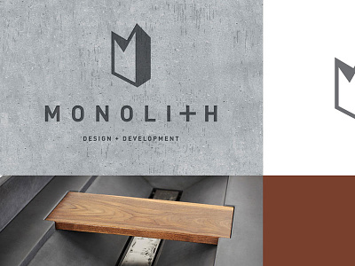Monolith Identity branding concrete identity logo logotype