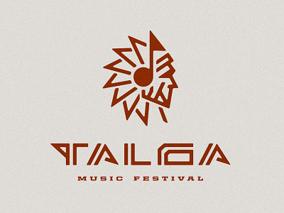 Taloa Music Festival branding festival identity illustration lockup logo logotype music native orange