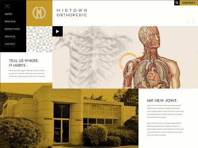 Midtown Orthopedic Site design interface ui ux web