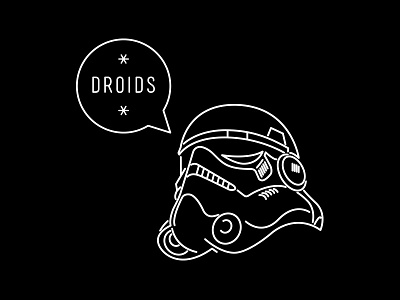 Droids black darkside droids fun illustration starwars stormtrooper theforce white