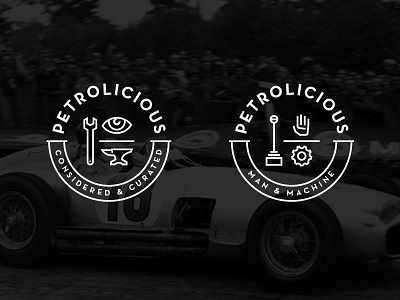 Petrolicious Series Titles branding icon identity illustration web