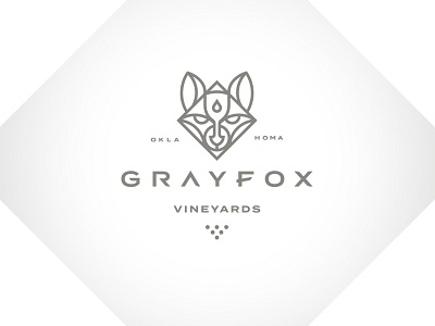 GRAYFOX Lockup Opt. 2 animals branding fox geometric illustration mark thicklines