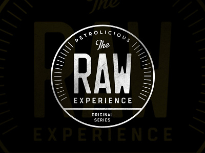 Petrolicious / The Raw Experience automotive badge branding cars crest lockup