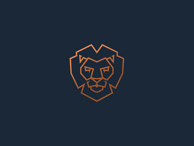 LEO animals badge branding cat geometric illustration lion logo mark navy rose gold thicklines
